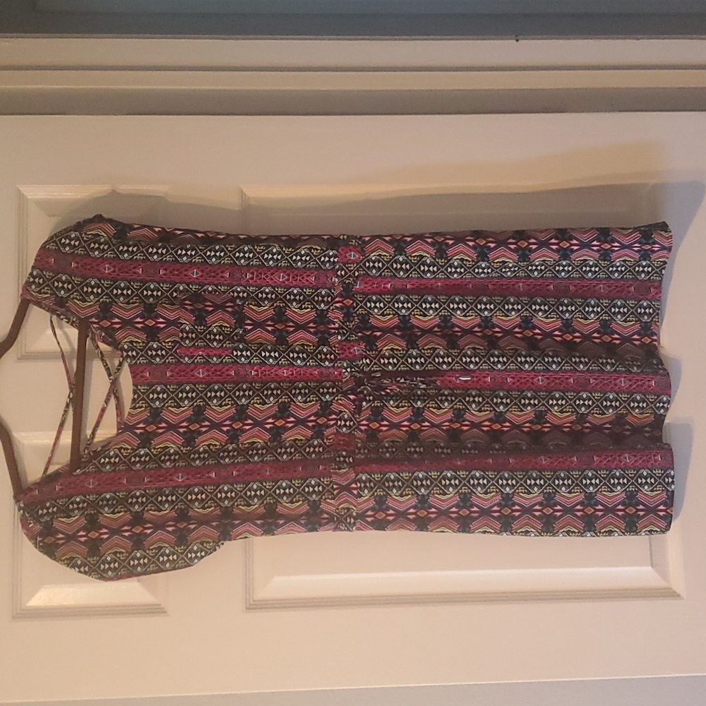 Eyeshadow Geometrical Tribal Short Dress